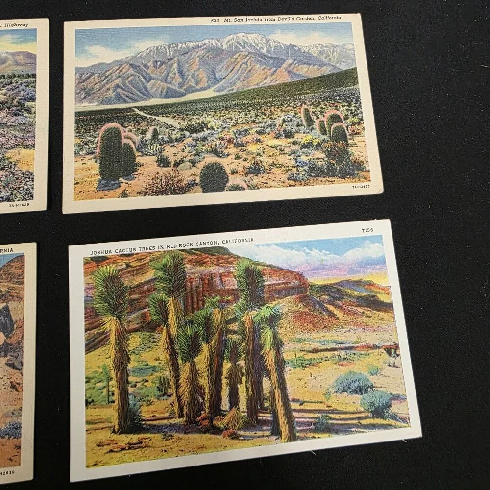 California Scenery Vintage Lot of 6 postcards Flawed Light Smoke Scent